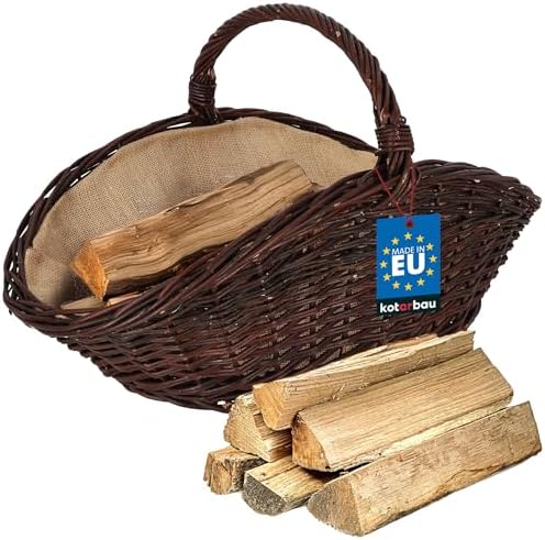KOTARBAU Weidenkorb für Brennholz